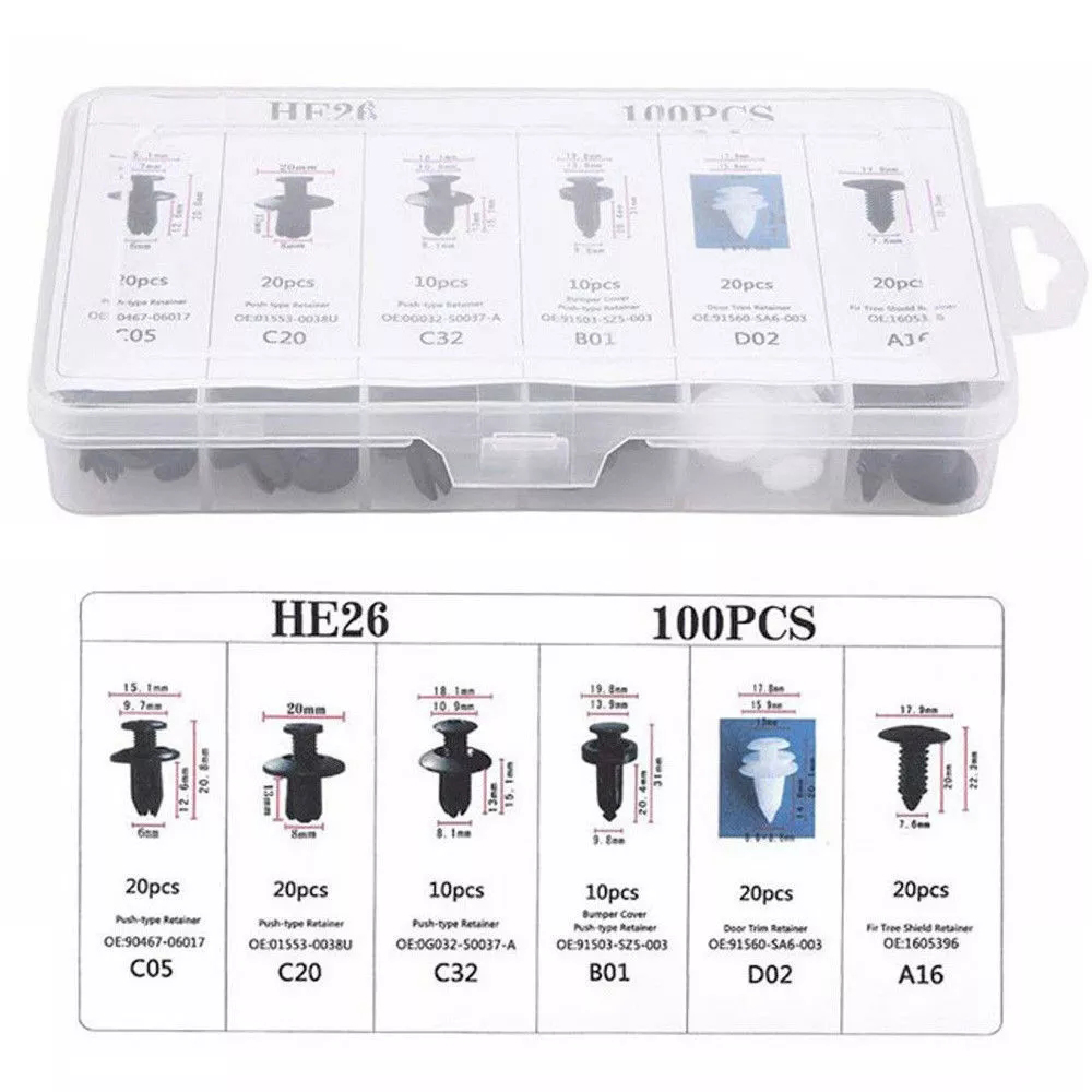 NZOAT Panel Door Plastic Rivets Fender Vehicle Retainer Rivet Car Clips Car Fastener Kit Car Rivet Fasteners Car Retainer Kit Auto Fastener Clip