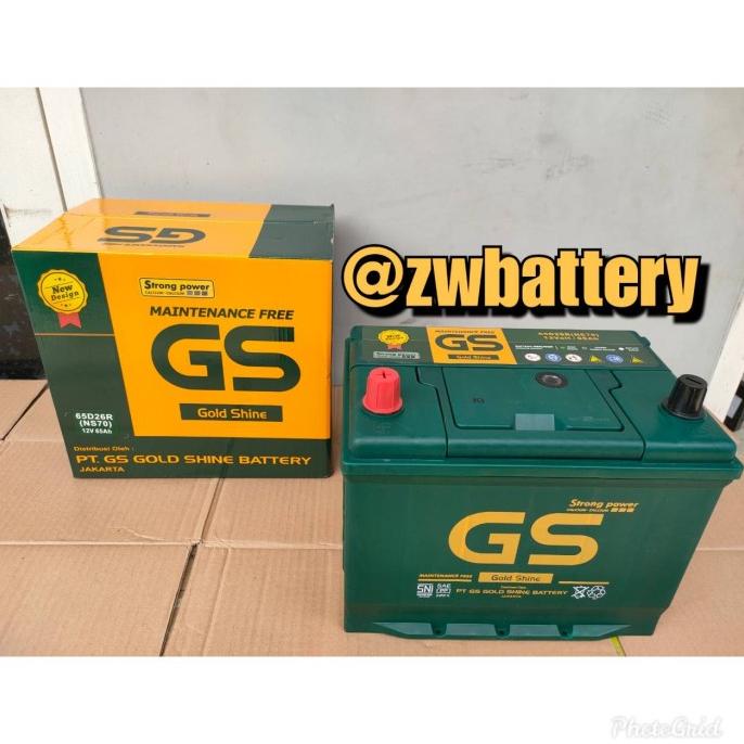 Aki NS70 / 65D26R GS MF 12 Volt 65 Ampere | Lazada Indonesia