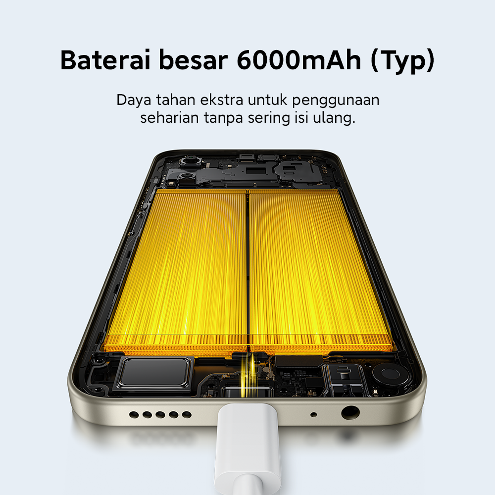 POCO C81 Pro (4GB/128G) (4GB/64GB) | Layar imersif 6.9" | Baterai besar 6000mAh (Typ) | Ditenagai Xiaomi HyperOS | Prosesor kuat octa-core | Desain ramping dan elegan | 13MP kamera ganda AI | HP 1 Jutaan [Xiaomi Official Store] - Gambar 3