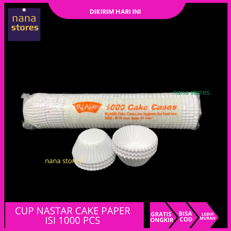 kertas-kue-cake-case-paper-cake-cases-merk-klassi-ukuran-7-cm-isi-1000