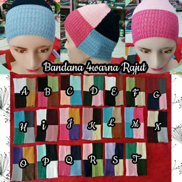 Bandana Rajut 4 Warna Ciput Rajut Bandana Rajut 4 Warna Ciput Rajut