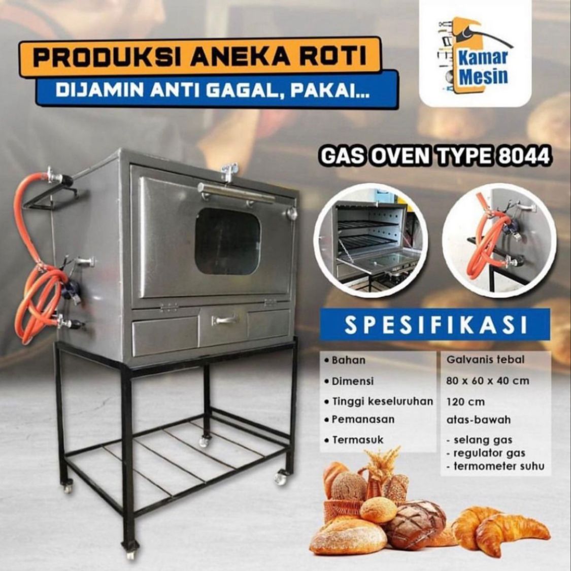 GAS OVEN MODEL 8044 Oven Gas Bima Gas Oven Roti Standing Oven Oven Gas