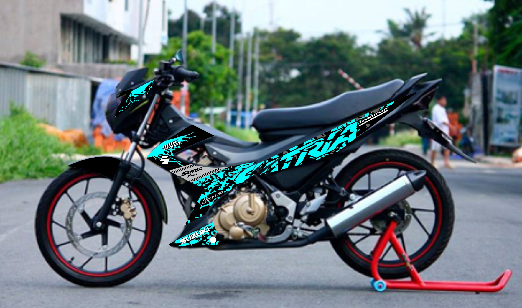 STRIPING STICKER MOTOR SATRIA FU FL 150 2014 2015 FULL VARIASI WARNA KEREN MURAH BAHAN GRAFTAC TAHAN SAMPAI 4 5 TAHUN KE DEPAN Lazada Indonesia