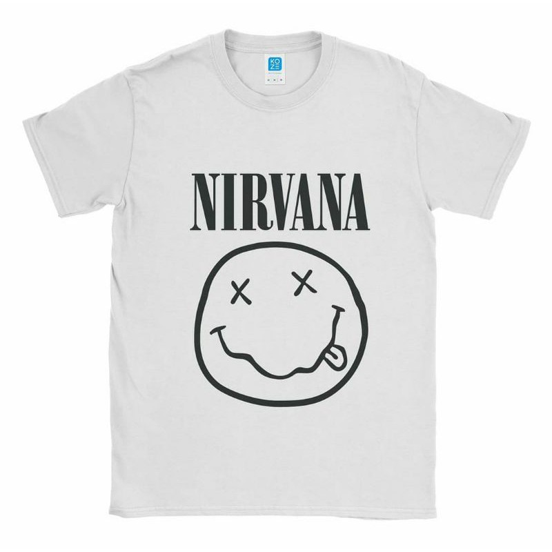 nirvana white t shirt