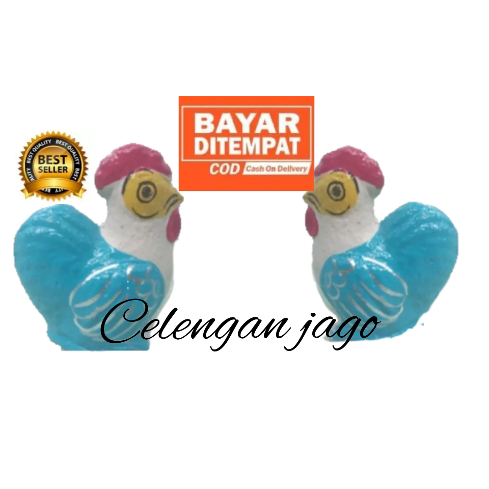 Celengan ayam jago dan strawberi dari tanah liat ,celengan asli dari