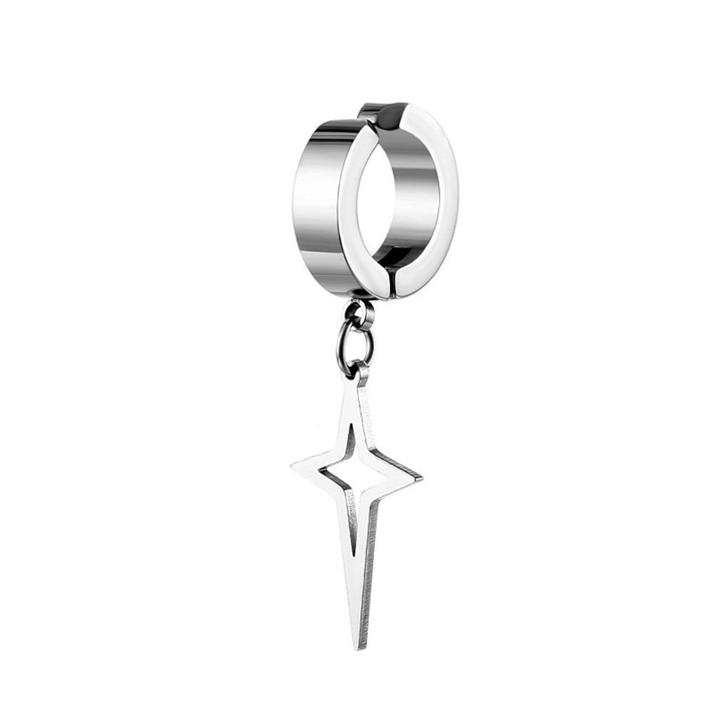 RGJY7Y6R Hip Hop Punk Gift Female Male Fake Piercing Stainless Steel
