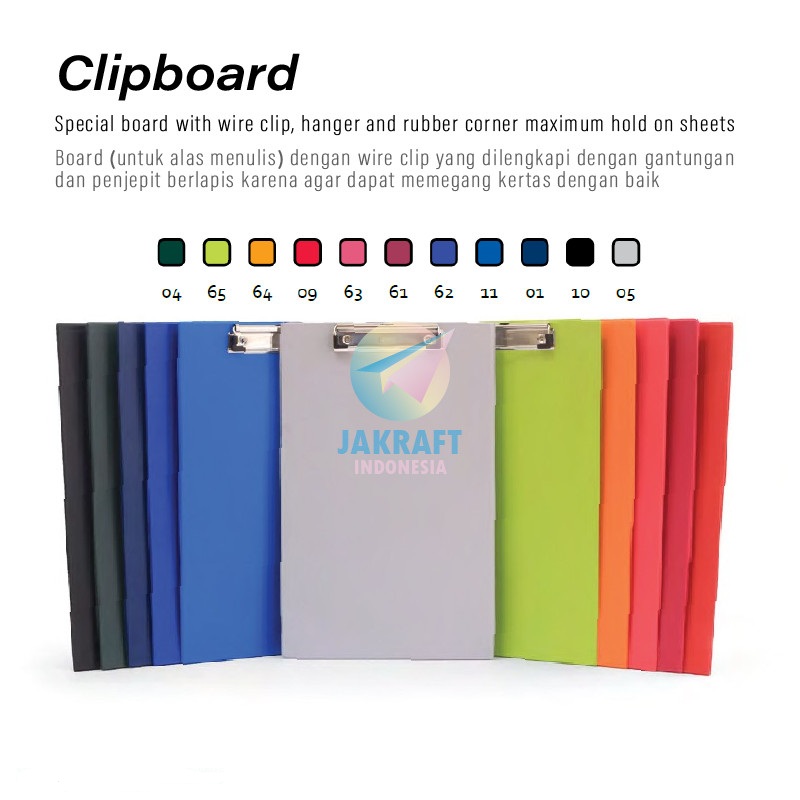 Clipboard BANTEX 4205 Papan Jalan Folio F4 FC Clip Board Alas Menulis