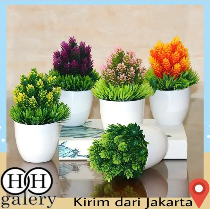 L8 R136 Hh Ornamen Tanaman Pohon Pinus Artificial Flower Decoration Pot Bunga Hias Dekorasi Meja Bunga 02 Lazada Indonesia