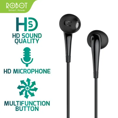 HEADSET WIRED EARPHONE ROBOT RE701 High Definition Sound Quality ORIGINAL
