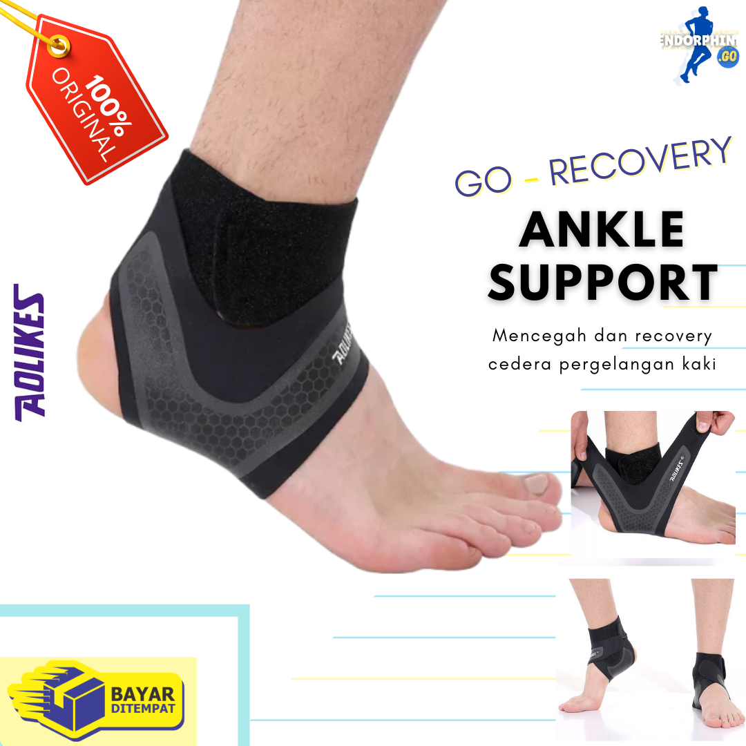 Aolikes Ankle Support strap brace 7130 Deker Engkel wrap sleeve kaki