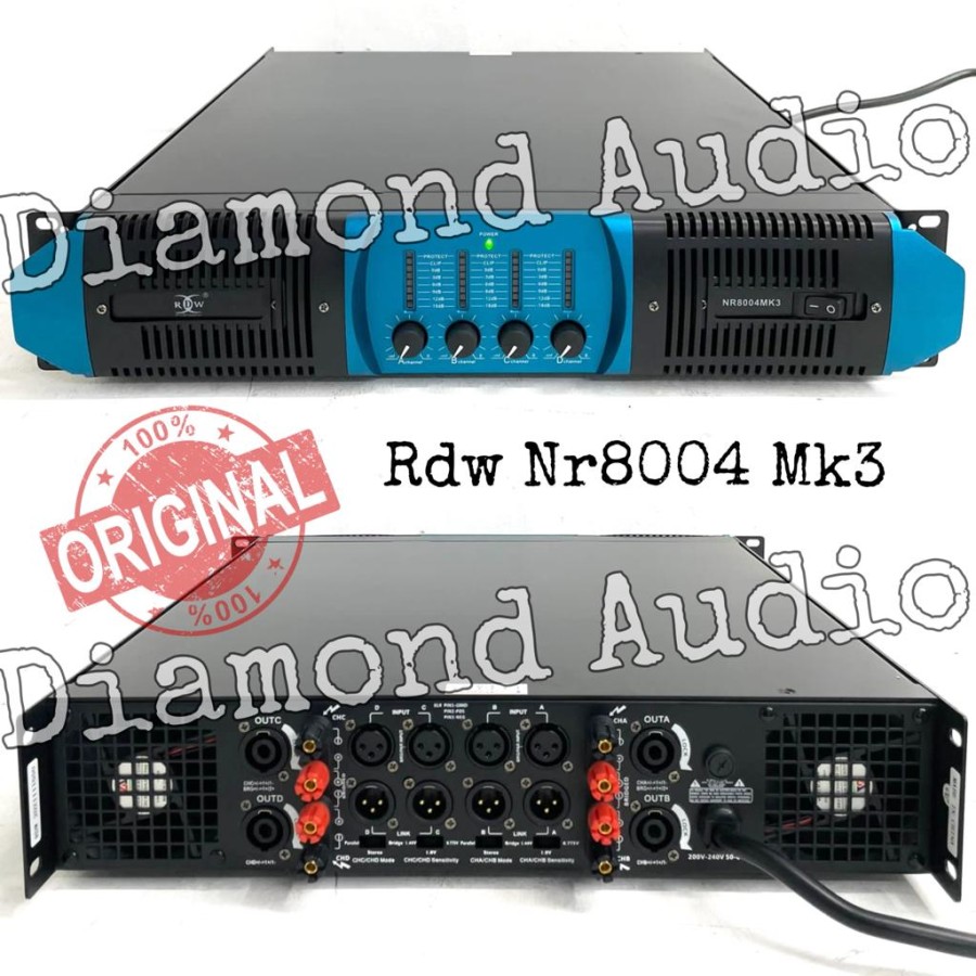 Power Amplifier Rdw Nr8004 Mk3 Original Ampli 4 Channel Nr 8004