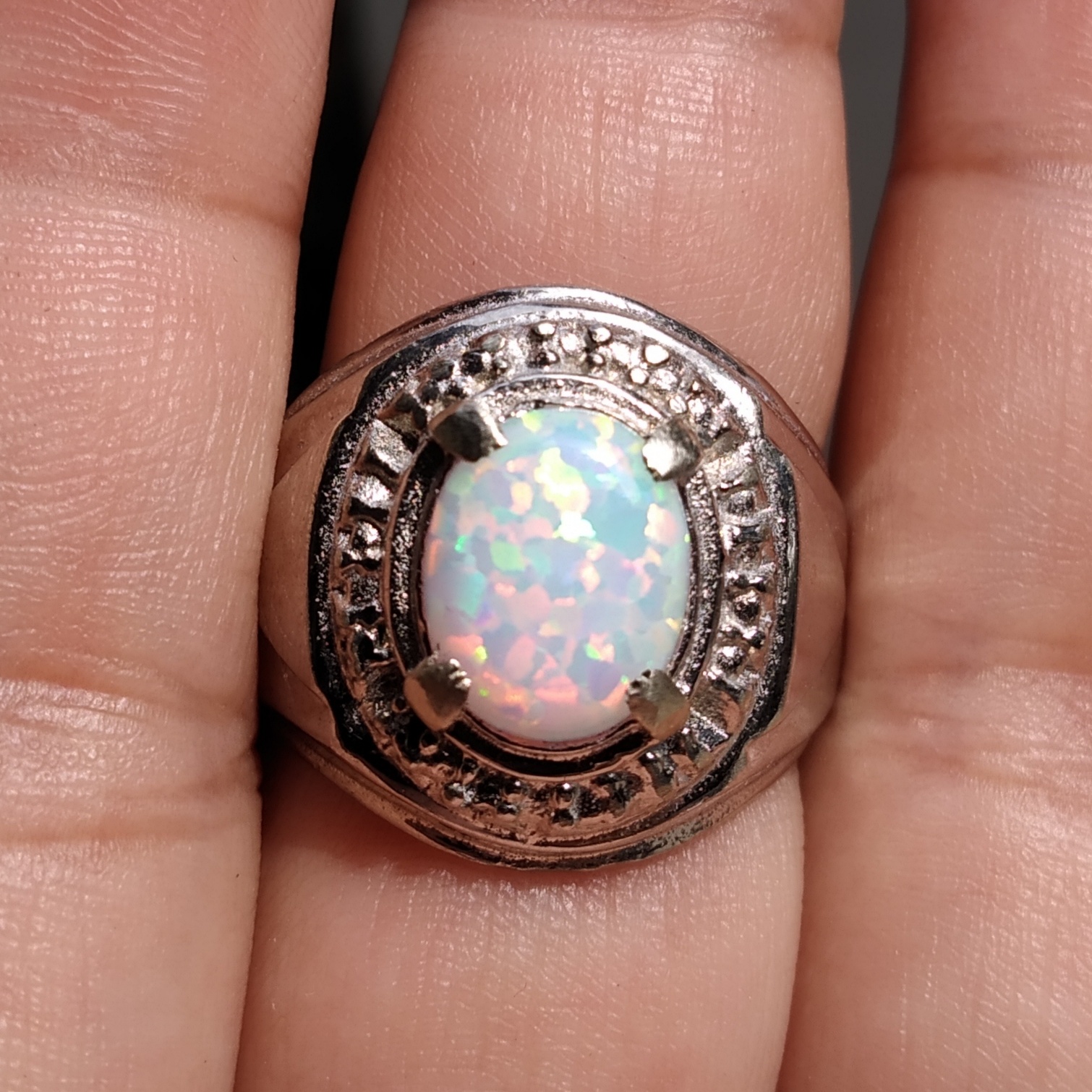 Cincin Batu Akik Permata Kalimaya Putih India Top Quality | Lazada Indonesia