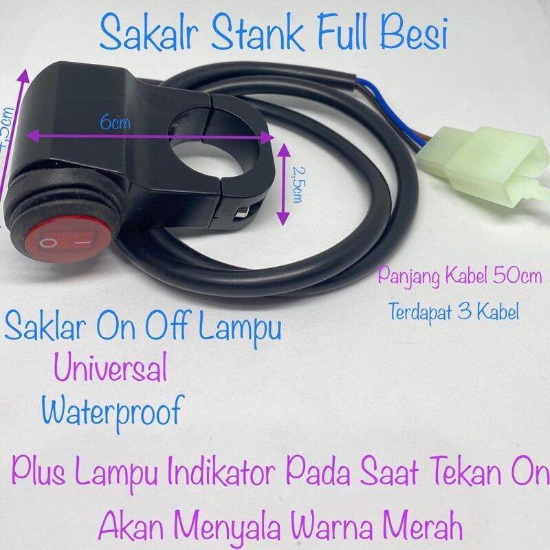 Saklar on off lampu nyala saklar stang motor universal saklar besi ...