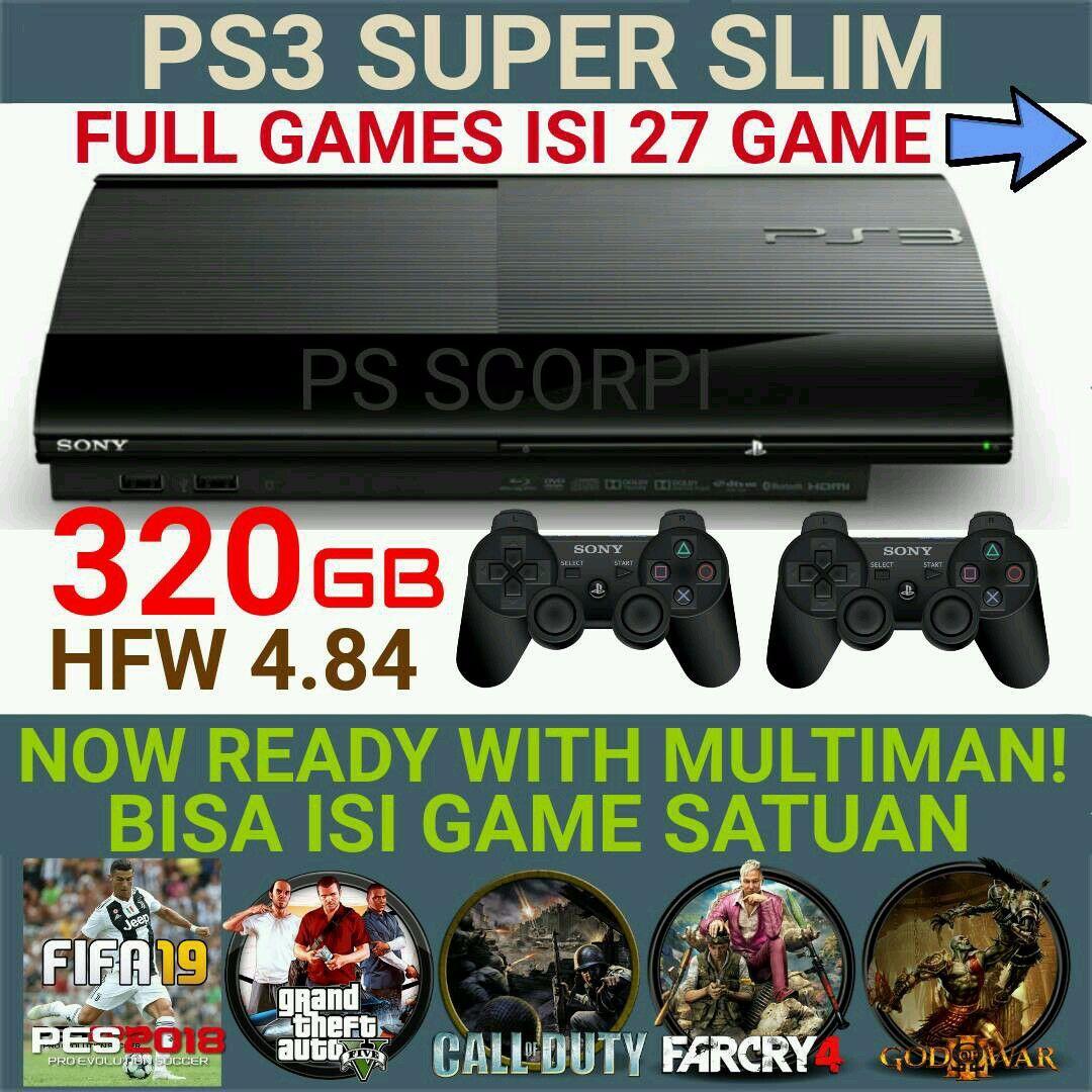 Ps 3 Ps3 Super Slim Superslim 320GB Full Games OFW + 2 Stik
