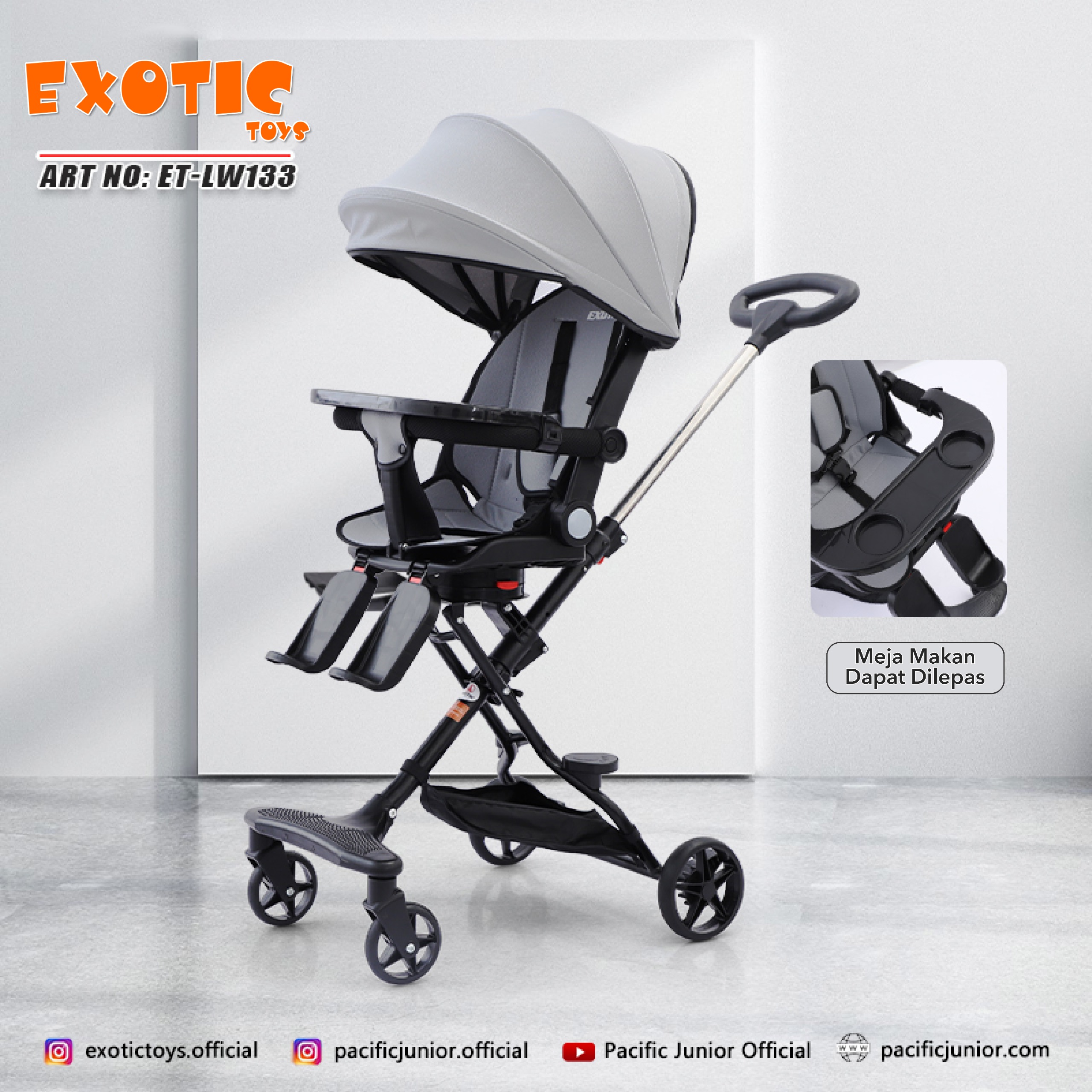 Magic Stroller Exotic LW 133 Dudukan bisa Rebah Data // LW234