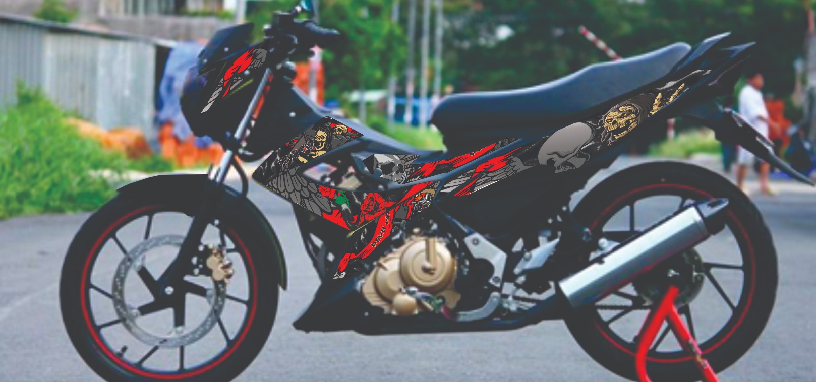 STRIPING STICKER MOTOR SATRIA FU FL 2014 2015 KARAKTER FULL VARIASI WARNA KEREN MURAH BAHAN GRAFTAC TAHAN SAMPAI 4 5 TAHUN KE DEPAN Lazada Indonesia
