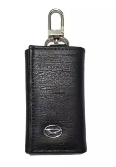 Dompet STNK - Gantungan Kunci Mobil / motor BERLOGO Bahan PU LEATHER Berkualitas - Hitam