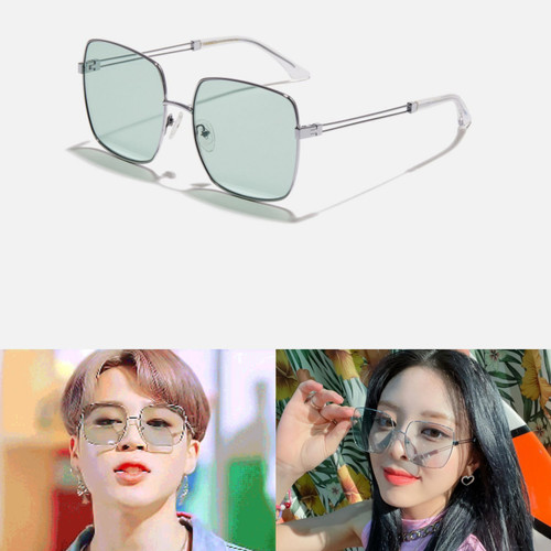 [CARIN] Square green tint DD sunglasses BTSジミン着用 CARIN] Square green tint DD sunglasses BTSジミン着用