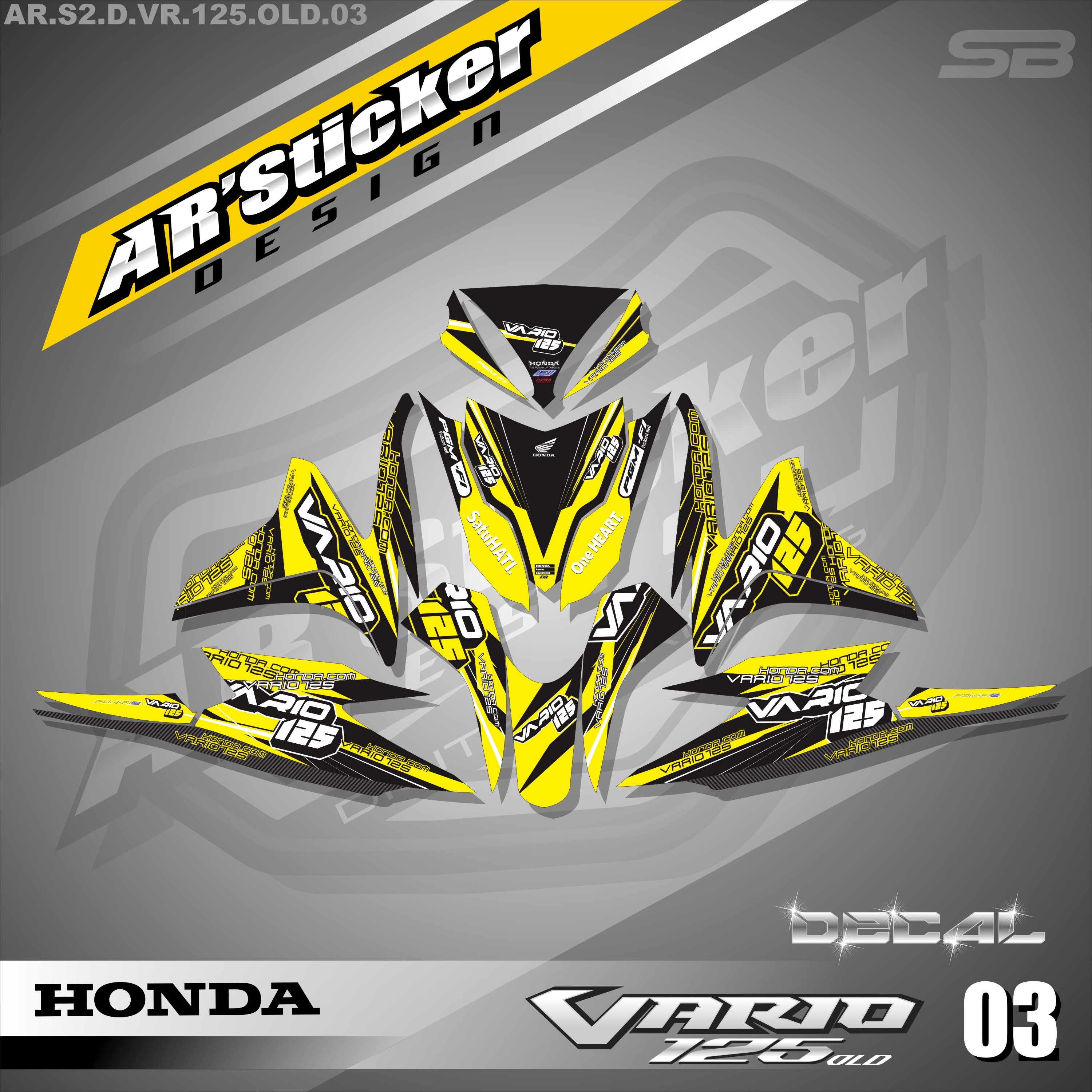 Vario Sticker Decal Vario 125 Old - Skotlet Motor Full Body Setiker