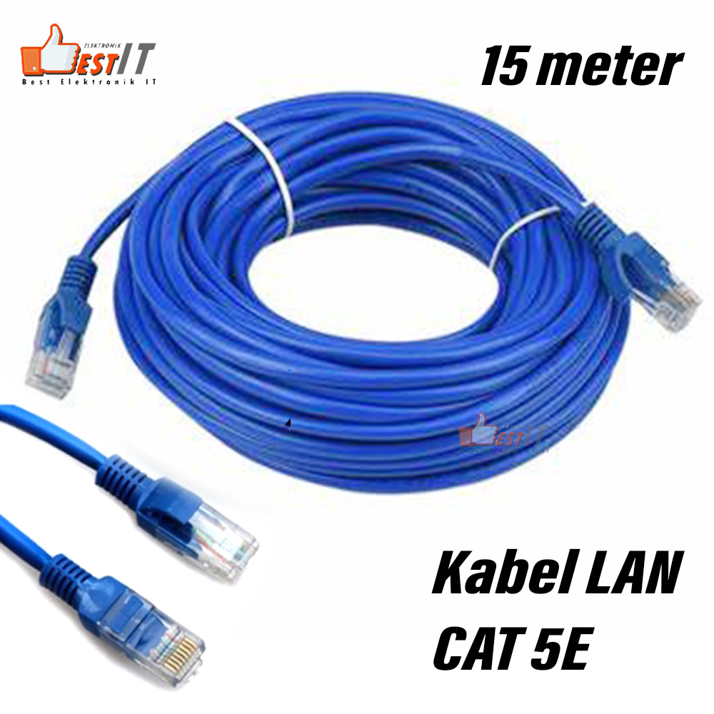 Kabel LAN 15 Meter RJ45 CAT 5e | Lazada Indonesia