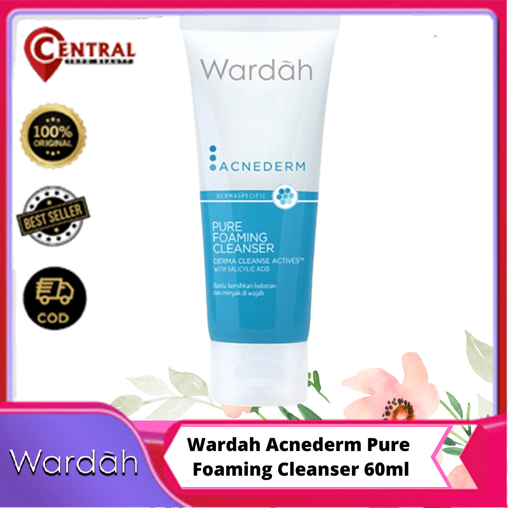 Wardah Acnederm Pure Foaming Cleanser 60ml Pembersih Wajah Wardah Acnederm Kulit Bersih Dan Lembut Mengurangi Minyak Berlebih Kandungan Salicylic Acid Lazada Lazada Indonesia