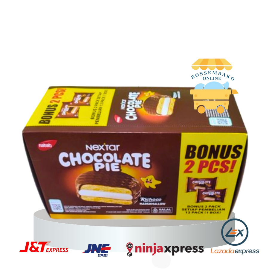 Nabati Chocolate Pie 28gr box isi 12 Choco Pie Nextar Richeese Richoco ...