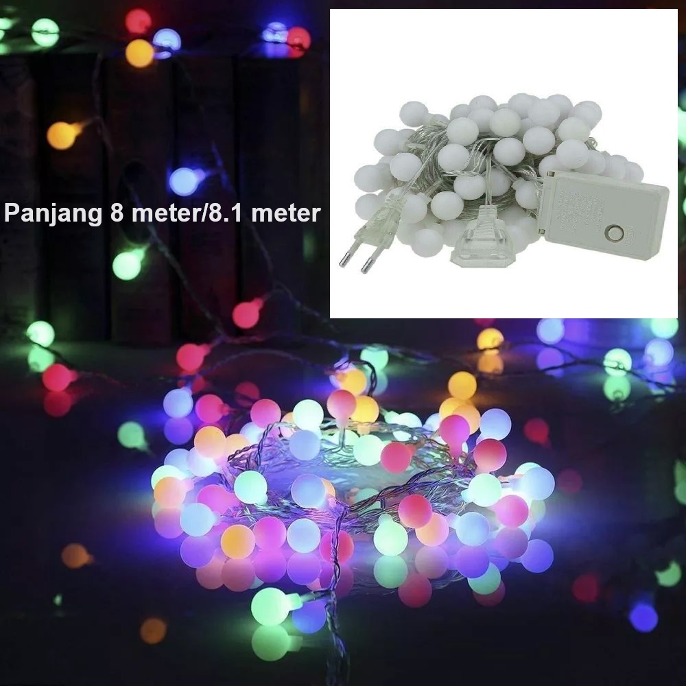 Lampu tumblr anggur warna rainbow 10 meter ^^