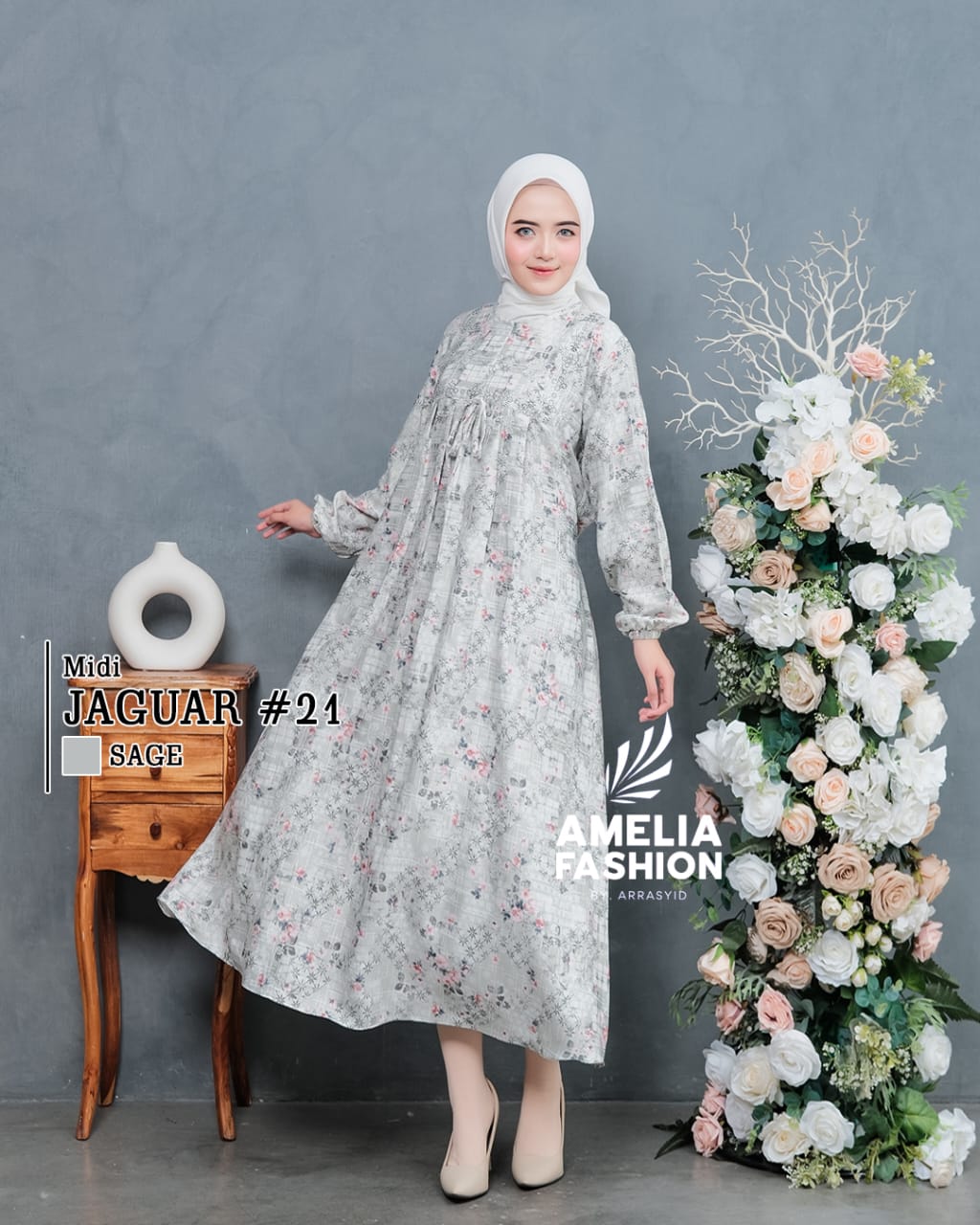 midi dress jaguar amelia amelia fashion MIDI DRESS JAGUAR VISCOSE MOTIF MIX PAYET AMELIA COLLECTION TERBARU 2025 MIDI  DRESS MEWAH ELEGAN