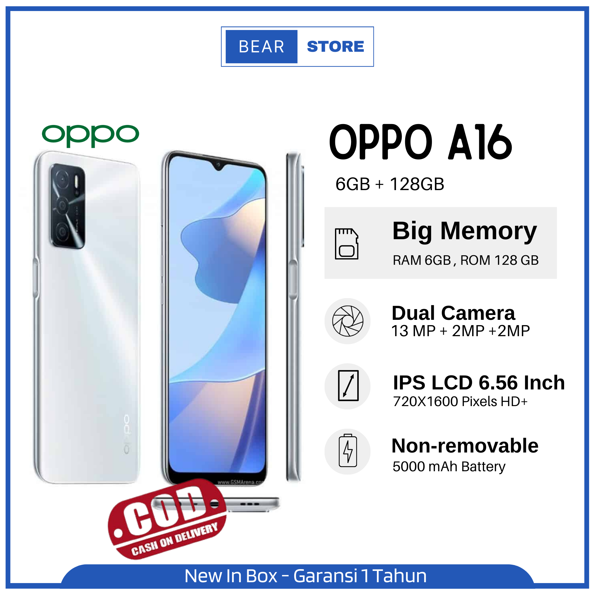 oppo a16 6gb 128gb price