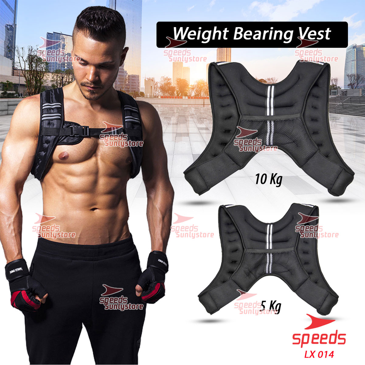 Rompi Adjustable Weight Weighted Vest Rompi 10kg Training Vest