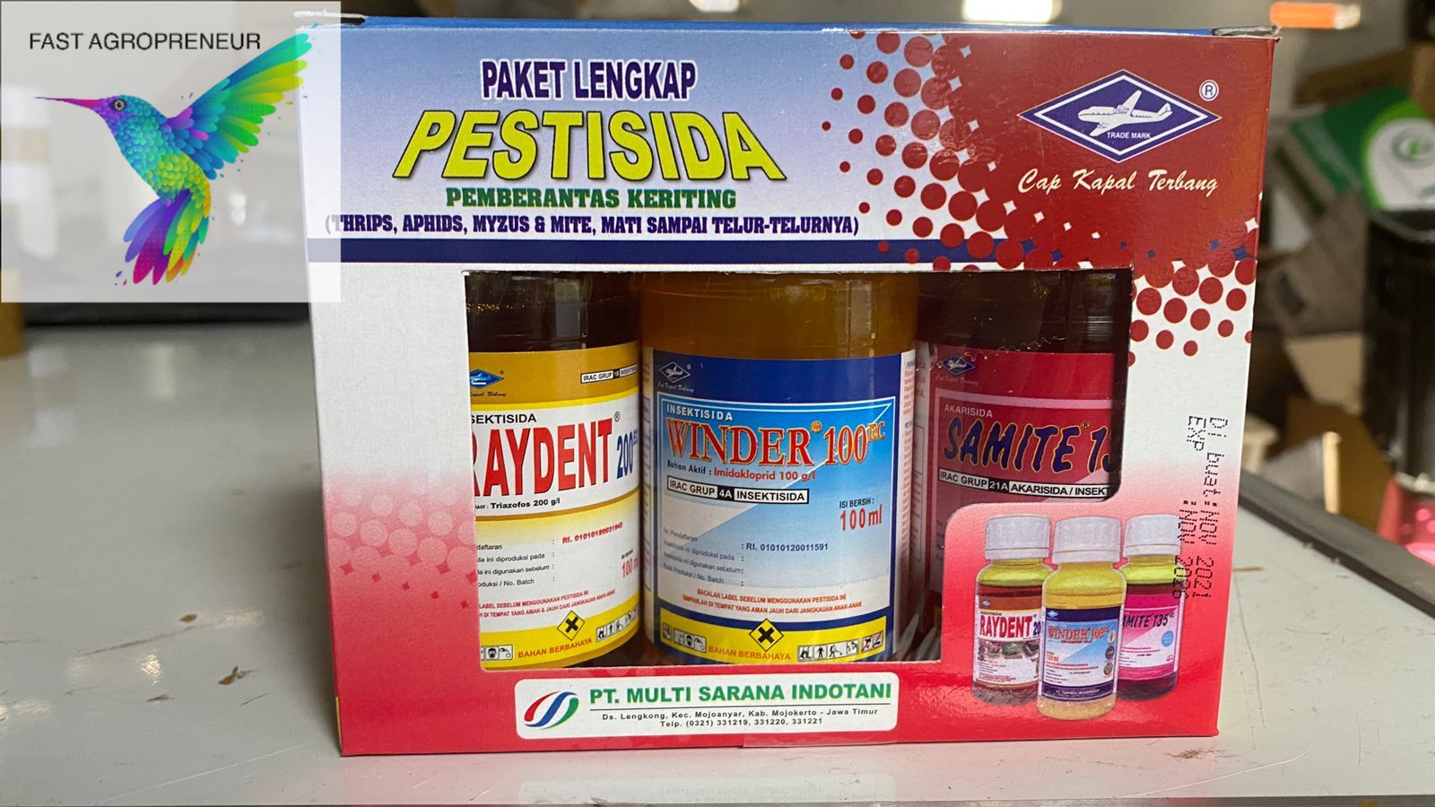 Paket lengkap PESTISIDA ANTI KERITING (BESMOR,SAMITE,RAYDENT) 100ml
