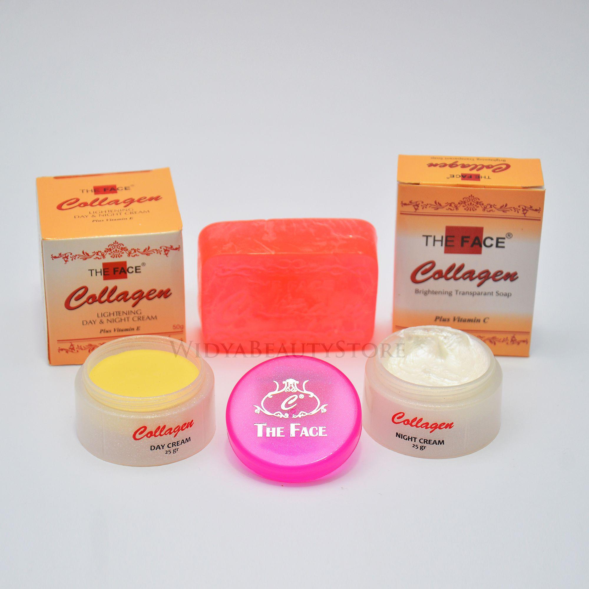 Paket Cream Collagen The Face Plus Sabun Wajah ORIGINAL BPOM Lazada