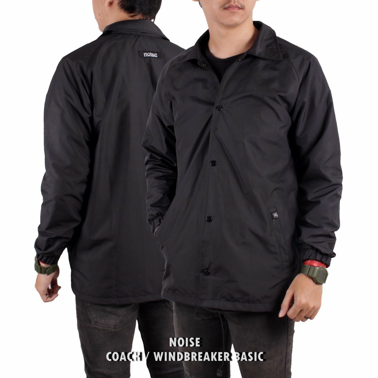 JAKET COACH POLOS - JAKET COACH HITAM 
