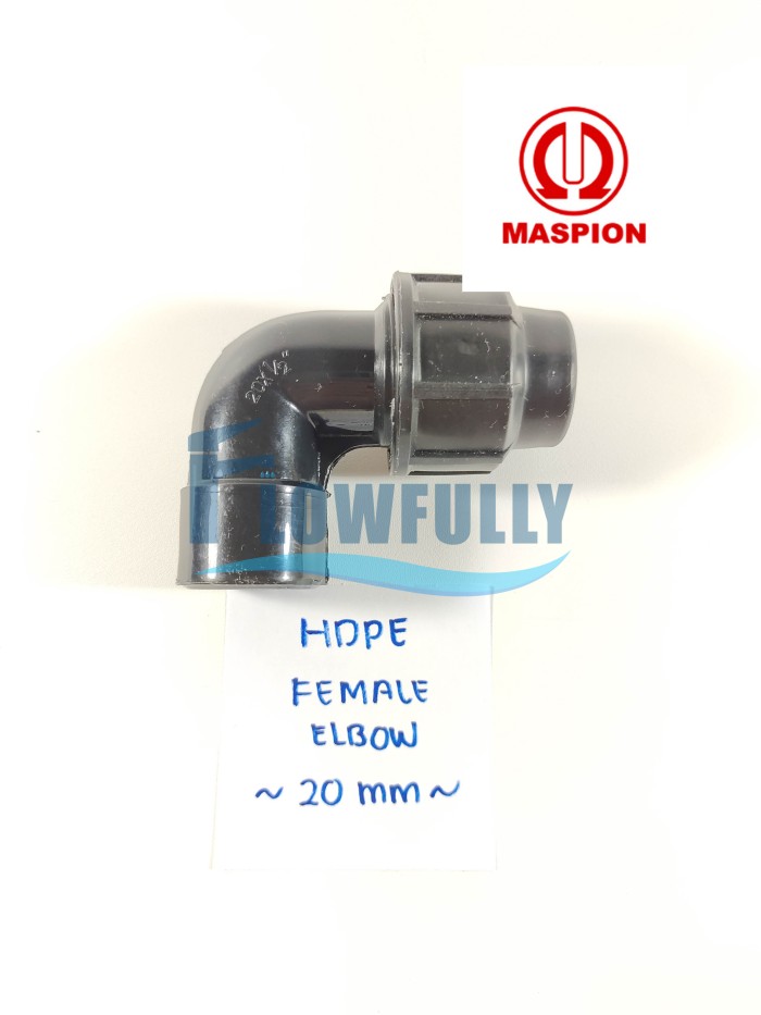 FEMALE ELBOW HDPE 1/2 INCH 20 MM MASPION KNEE KENI DRAT DALAM Lazada
