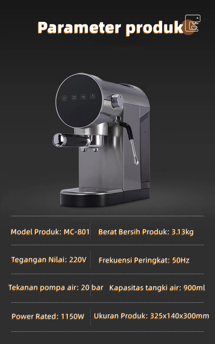Jual UPUPIN Coffee Maker Espresso low watt espresso maker desain