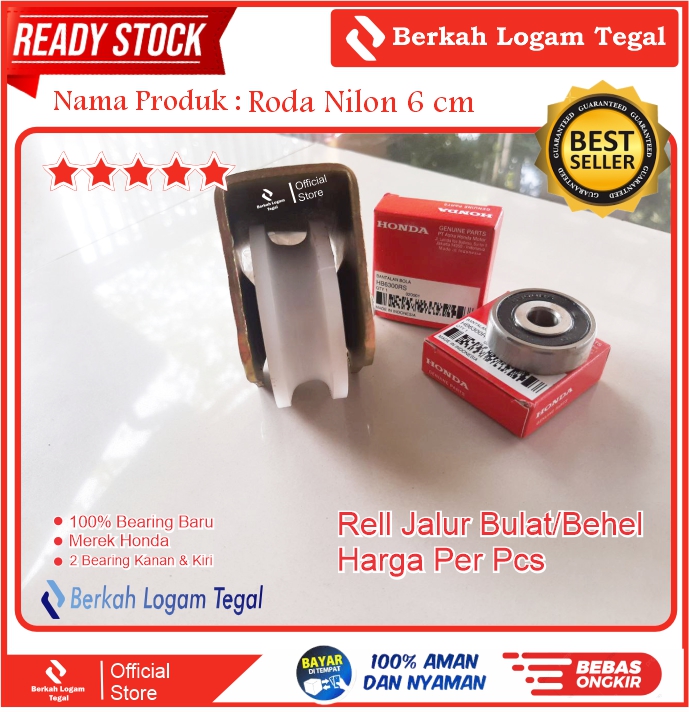 Roda Pagar Nilon Ukuran Cm Pintu Pager Besi Dorong Bearing Baru Lazada Indonesia