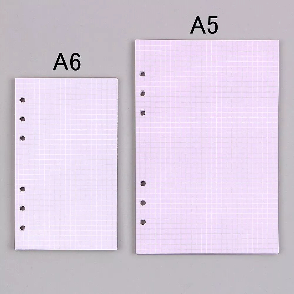 RUNAWAY Purple A5 A6 Monthly Weekly 40 Sheets Notebook Paper Binder Inside Page Loose Leaf Paper Refill Paper Refill