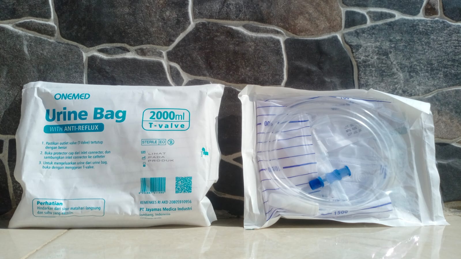 Urine Bag Onemed Kantong Urin 2 Liter Urin Bag Onemed Tvalve 2000ml