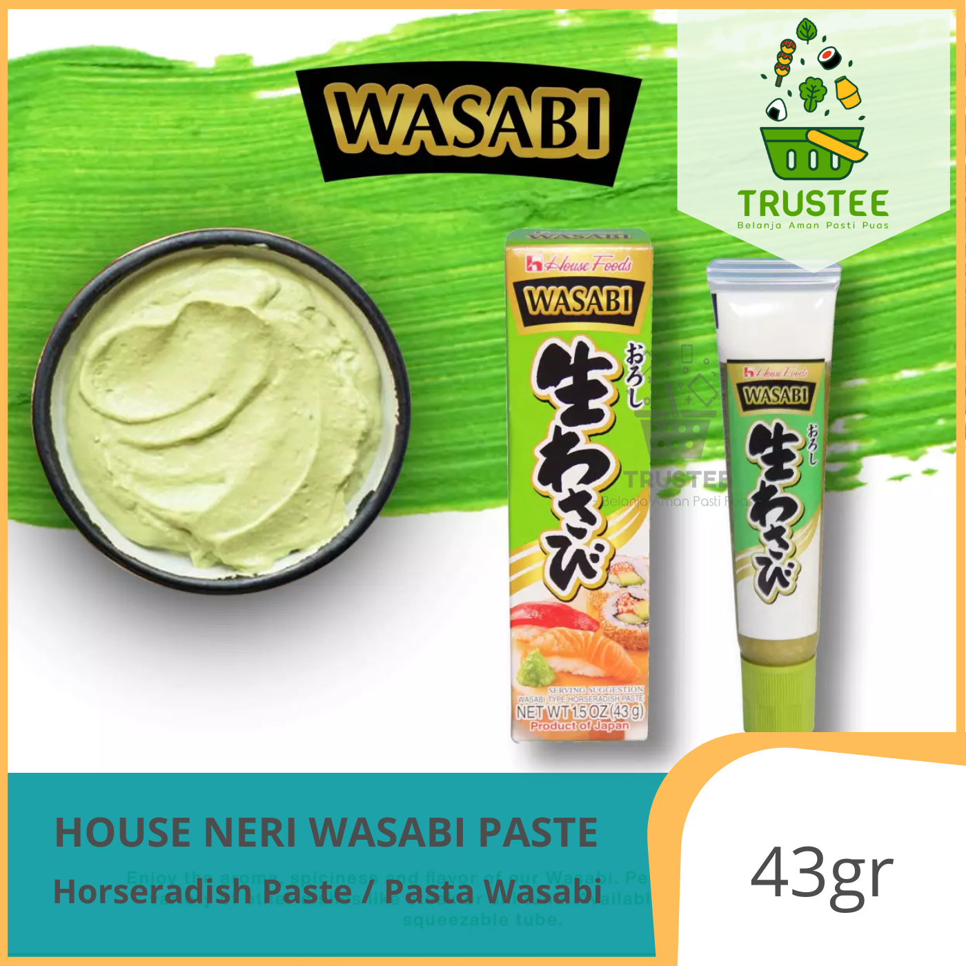 house foods NERI WASABI paste pasta 43gr import | Lazada Indonesia