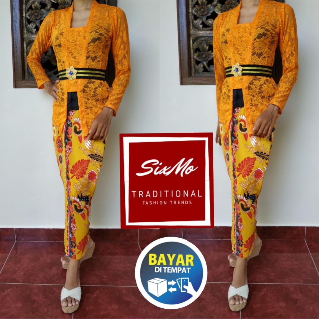 sixmo - setelan kebya jadi sofia strait dan rok lycra strait include obi bros kebaya bali murah kebaya wisuda kebaya pengantin kebaya modern