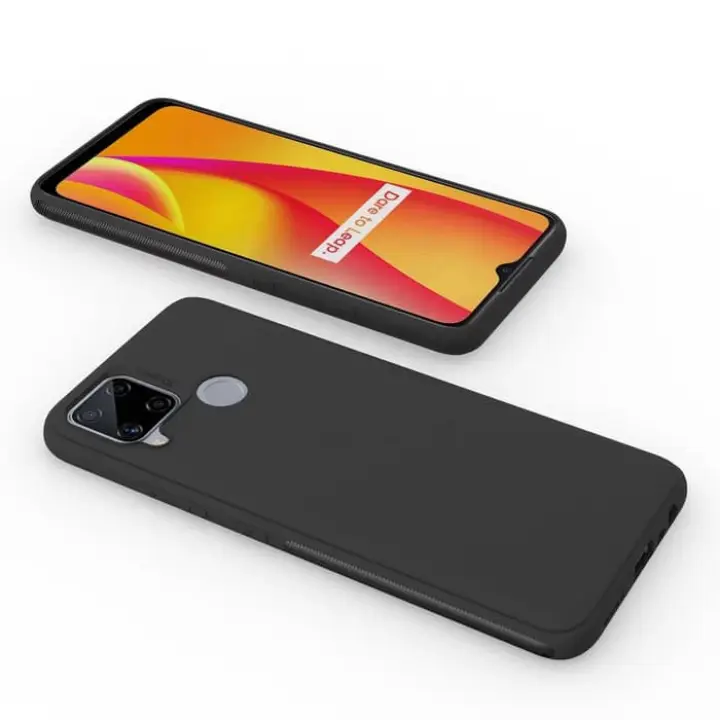 Softcase Slim Black Matte Case Realme C11 Realme C12 Realme C15 Case Silikon Hitam Polos Lazada Indonesia