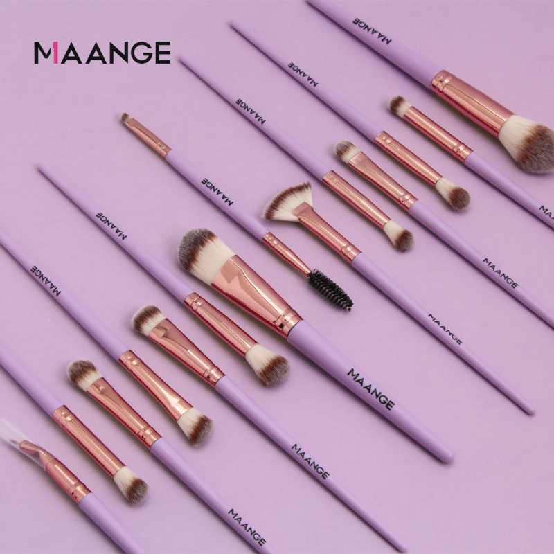 Lades Maange Hàng Hóa Nóng 14 Cái/bộ Cọ Trang Điểm Cọ Đánh Phấn Mắt Cọ Đánh Phấn Nền Bàn Chải Đường Viền Bàn Chải Quạt Dụng Cụ Trang Điểm Món Quà Thời Trang Cho Bạn Bè Của Bạn