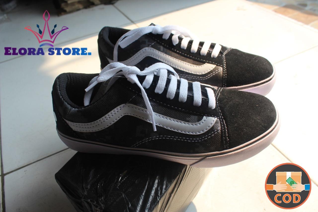 ELORA STORE.-Terlaris vans_army DT army pria/wanita old skoll import free box
