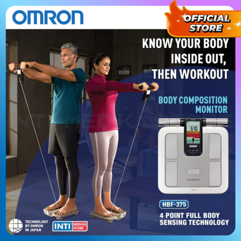 OMRON - Timbangan Badan Digital BMI Visceral Fat Body Age Bone HBF 375 ...