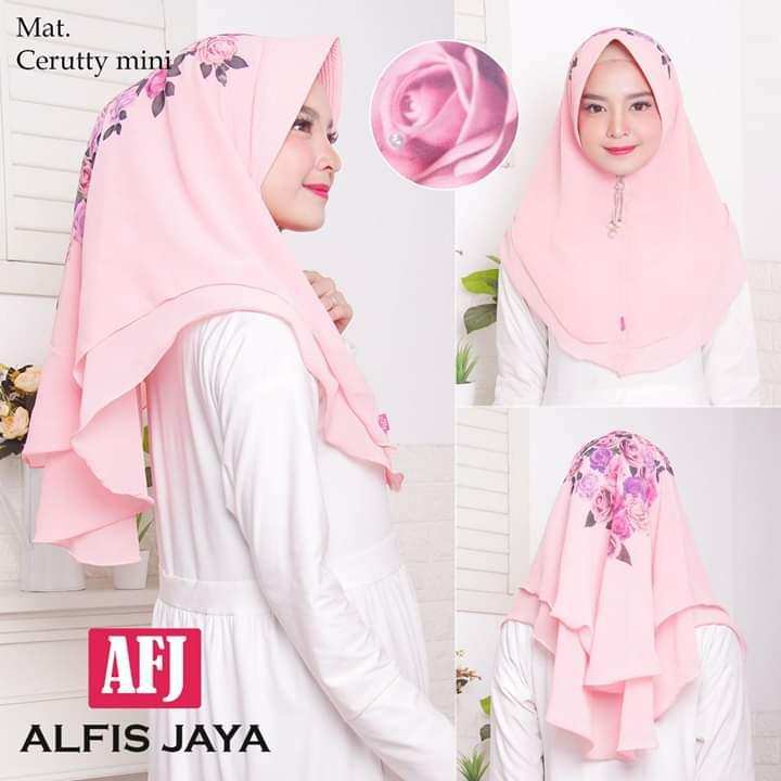 Hijab Khimar Printing Jilbab Khimar Syari Printing