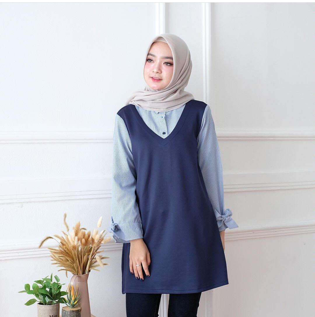 tunik wanita melda top