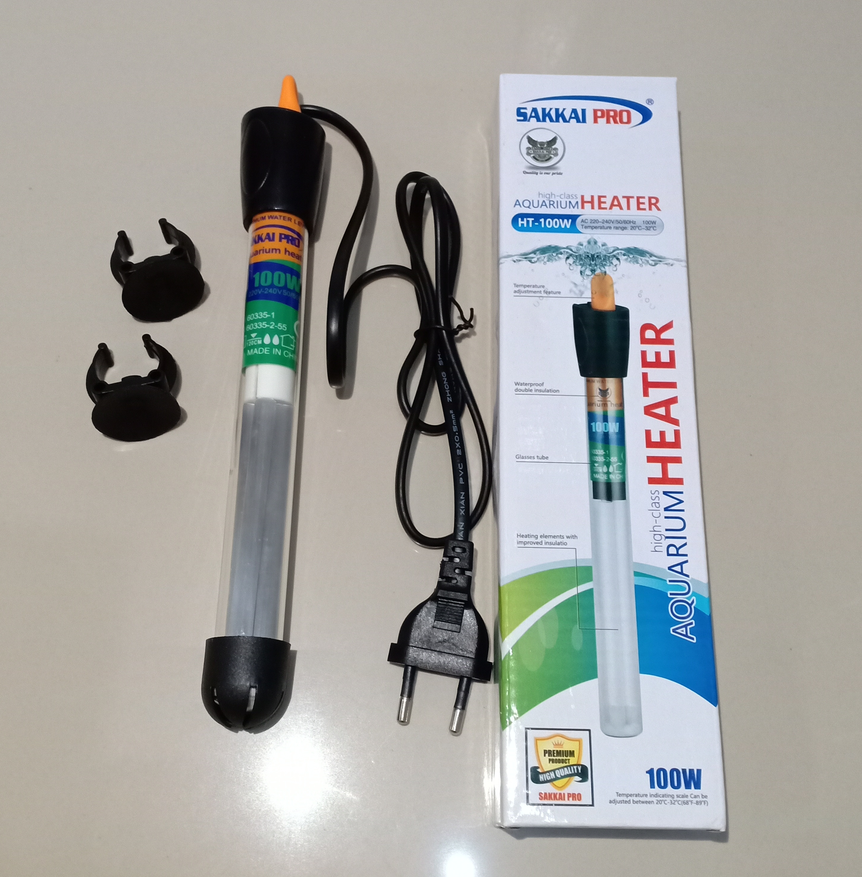 Heater Aquarium SAKKAI PRO HT-100W / Heater aquarium 100 watt / Heater  pemanas / Heater pemanas air aquarium / Heater 100 watt / Heater pemanas  air / Heater / Heater aquarium /