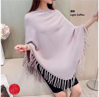 Felysia Collection Poncho Polos Knit / Blouse Rajut / Blouse Kasual / Casual Blouse / Blus Kasual / Atasan Wanita / Sweater Rajut / Kaos Rajut / Baju Rajut Jumbo / Blouse Bigsize / Outer Rajut