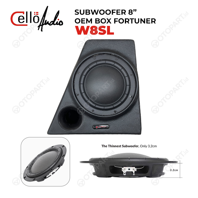 Subwoofer Box 8″ inch Cello W8E/W8SL PNP OEM FORTUNER 20162021 Lazada Indonesia