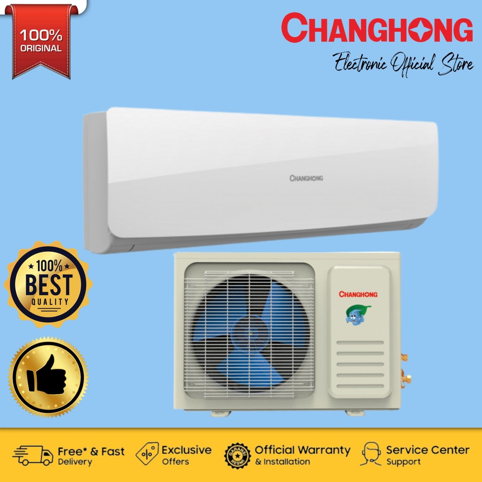 AC 1/2PK Changhong CSC05NVB Standart 0,5pk Deluxe Lazada Indonesia